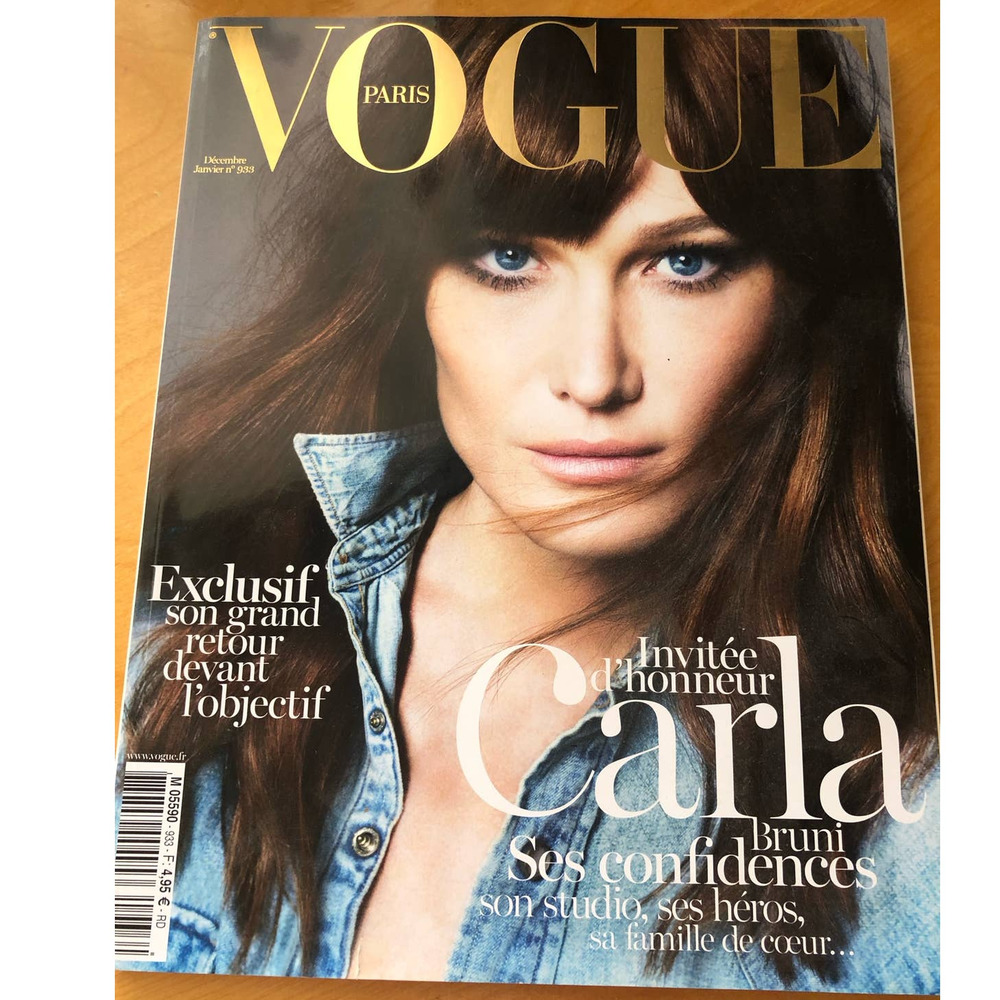 2013 JAN/2012 DEC VOGUE PARIS MAGAZINE - CARLA BRUNI - FRENCH FASHION